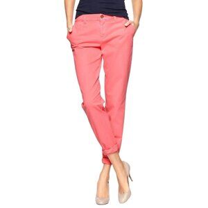 NEW Gap Neon Pink Broken In Straight Stretch Khaki Pants Women's Size 2 Preppy